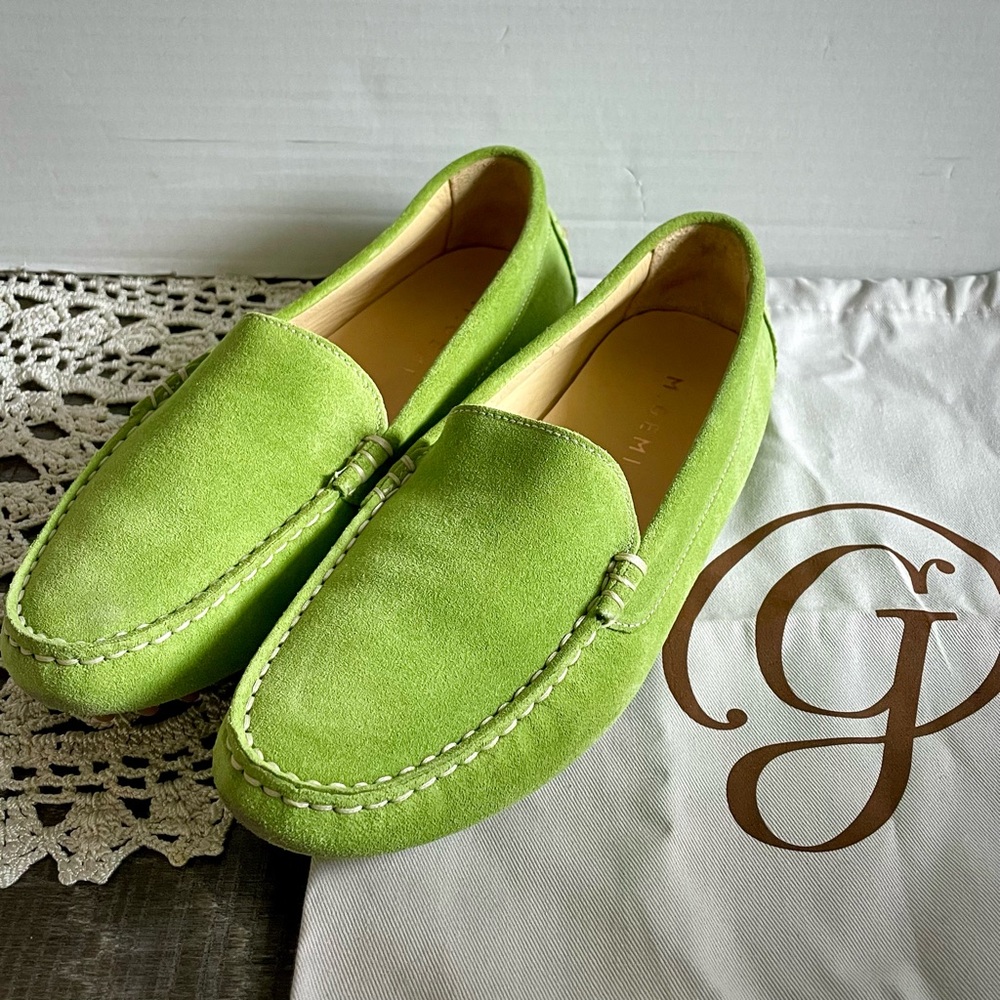 Green Suede Loafers